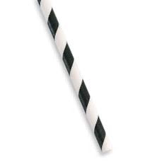 Paper Straws Black Stripped Cocktail 4.5*120mm