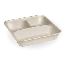 3 Compartment Sugarcane Meal Tray