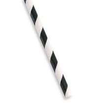 Paper Straws Black Stripped Cocktail 4.5*120mm