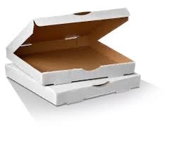 9” Pizza Box – White/Brown