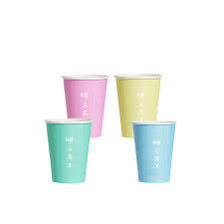 8 OZ Single Wall Aqueous Truly Eco Cups Pastel