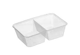 2-Comp Rectangular Container Base - 650ml