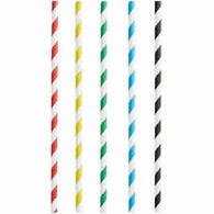 Paper Straws Multicolour Stripped 6mm