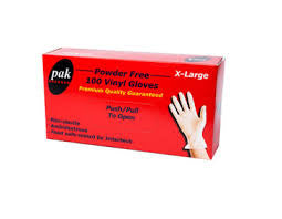 Vinyl Powder Free Gloves Size: XL