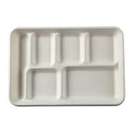 Sugarcane 6 Compartment Meal Tray-Big