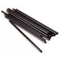 Paper Straws Reg Black stripped 6MM